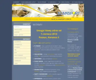 Scansport.com.pl(Hurtownia odzieży i artykułów sportowych renomowanych firm) Screenshot