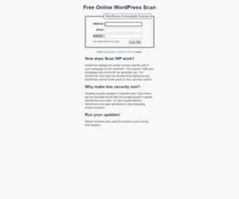 Scanwp.com(Free Wordpress Online Vulnerability Scanner) Screenshot