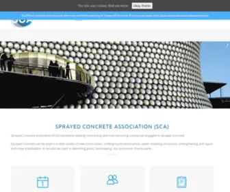 Sca.org.uk(Sprayed Concrete Association (SCA)) Screenshot