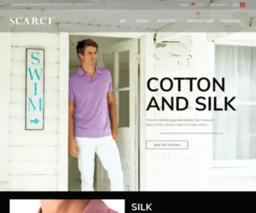 Scarci.com(SCARCI is destination travel wear for the distinguished globetrotter. A luxury fashion brand) Screenshot