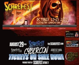 Scarefestcon.com(ScareFest Horror & Paranormal Convention) Screenshot