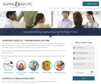 Scarfone-Geen.com(Michigan Law Firm) Screenshot