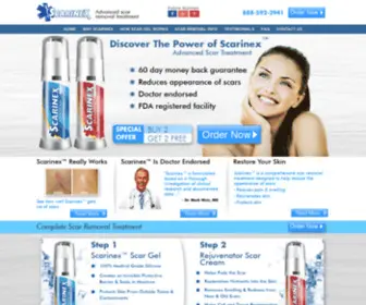 Scarinex.com(Scar Treatment) Screenshot