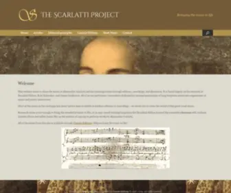 Scarlattiproject.com(Site devoted to the Australia) Screenshot