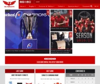 Scarlets.co.uk(The Scarlets) Screenshot