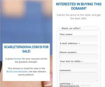 Scarletspadoha.com(A great Domain for your success will be the greatest strength.This domain) Screenshot