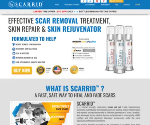Scarrid.com(Rated #1 for Skin Cell Tissue Rejuvenation) Screenshot
