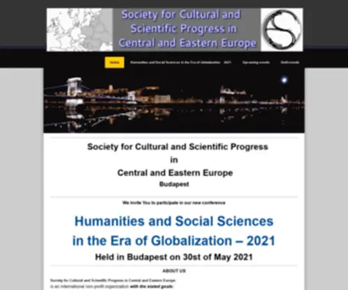 Scaspee.com(   Society for cultural and scientific progress in  Central and Eastern Europe) Screenshot