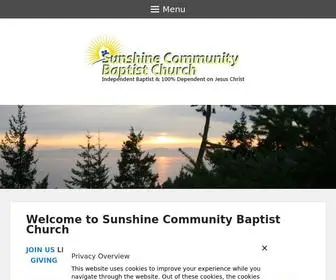 SCBchurch.info(Sunshine Community Baptist Church) Screenshot