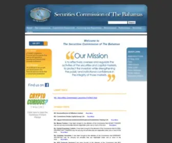 SCB.gov.bs(The Securities Commission of The Bahamas Website) Screenshot