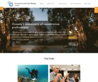 Scboceania.org(Society for Conservation Biology Oceania) Screenshot