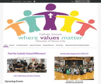 Sccatholicschools.org(Diocese of Sioux City Catholic Schools) Screenshot