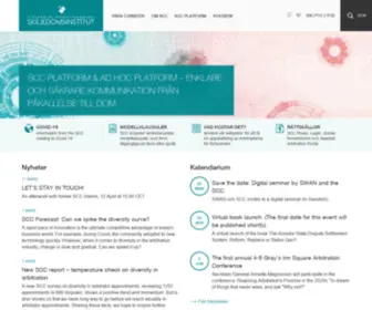 Sccinstitute.se(Stockholms Handelskammares Skiljedomsinstitut) Screenshot