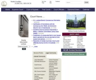 Sccourts.org(SC Judicial Branch) Screenshot