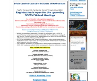 SCCTM.org(South Carolina Council of Teachers of Mathematics) Screenshot