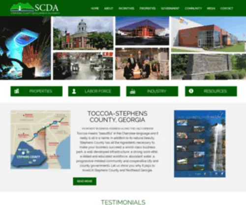 SCDa.biz(Stephens County Development Authority) Screenshot