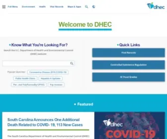 SCDhec.gov(Homepage) Screenshot