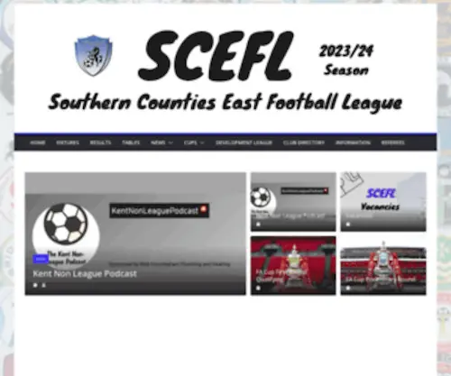 Scefl.com(Southern counties east football league) Screenshot
