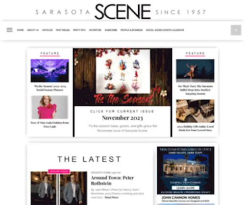 Scenesarasota.com(Sarasota Scene Magazine Events and Local Information) Screenshot