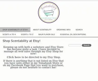 Scentability.net(Handcrafted Body Products & Home Fragrance) Screenshot