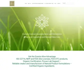 Scentsalive.com(Manufacturer and formulator of Natural Skin care) Screenshot