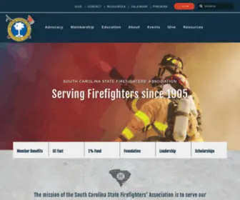 Scfirefighters.org(The mission of the South Carolina State Firefighters' Association) Screenshot