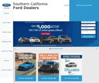 Scforddealers.com(Your Local Southern California Ford Stores Website for Offers) Screenshot