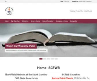 SCFWB.org(South Carolina Free Will Baptist State Association) Screenshot