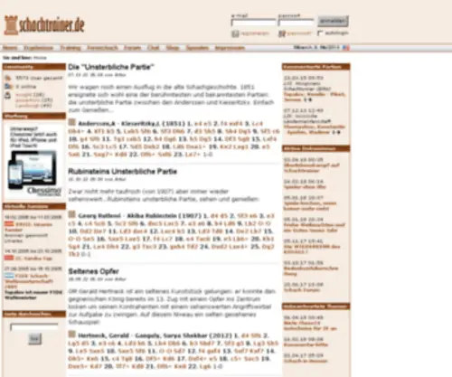 Schachtrainer.de(Schach online spielen bei) Screenshot
