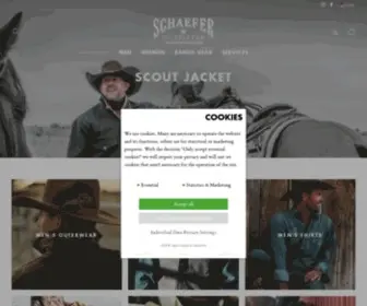 Schaefer-Ranchwear.com(Schaefer Outfitter) Screenshot