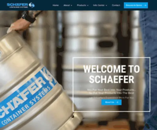 Schaefercontainers.com(Kegs Manufacturer) Screenshot