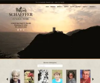 Schaefferfuneralhome.com(Schaeffer Funeral Home) Screenshot