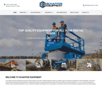 Schafferequip.com(Schaffer Heavy Equipment Rental Sales & Service) Screenshot