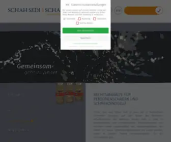 Schah-Sedi.de(Rechtsanwaltskanzlei Schah Sedi & Schah Sedi) Screenshot