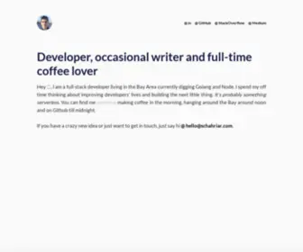 Schahriar.com(I am a Developer/Coffee Enthusiast) Screenshot