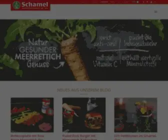 Schamel.de(ÄLTESTE MEERRETTICHMARKE DER WELT) Screenshot