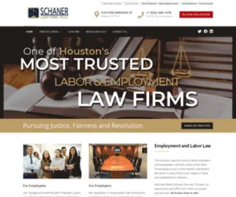 Schanerlawfirm.com(Houston TX Labor and Employment Lawyer) Screenshot