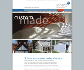 Schanz.com(Asymmetric roller shutters for your gable window and your sun room) Screenshot