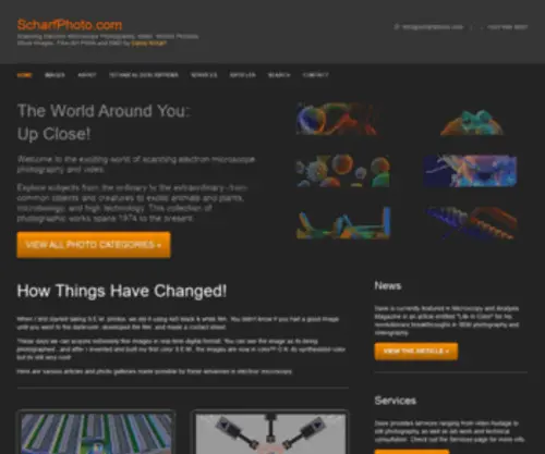 Scharfphoto.com(Scanning Electron Microscope Photography) Screenshot