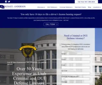 Schatzanderson.com(Utah Criminal Defense Lawyer) Screenshot
