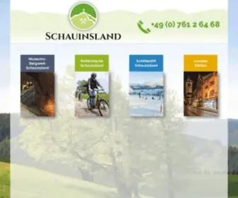 Schauinsland.de(Museums-Bergwerk, Rollerstrecke, Schlittenlift und Juweliergeschäft) Screenshot