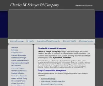 Schayer.com(Customs brokerage) Screenshot