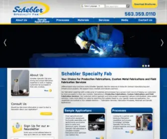 ScheblerspecFab.com(Custom Metal Fabrications and Field Fabrication Services) Screenshot