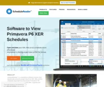 Schedulereader.com(Primavera P6 XER File Viewer Software) Screenshot