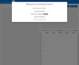 Schedulestorm.com(Schedule Storm) Screenshot