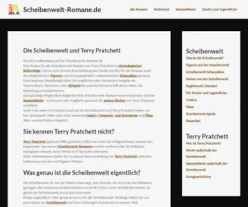 Scheibenwelt-Romane.de(Eine weitere WordPress) Screenshot