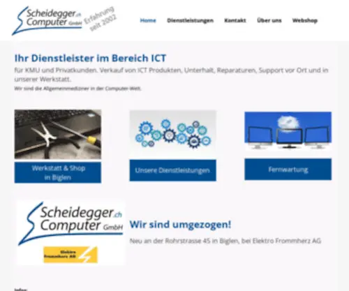 Scheidegger.ch(Home Scheidegger Computer GmbH) Screenshot