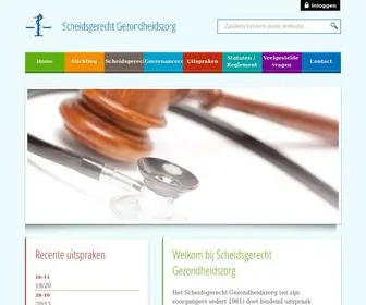 Scheidsgerechtgezondheidszorg.nl(Scheidsgerecht Gezondheidszorg) Screenshot