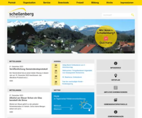 Schellenberg.li(Gemeinde Schellenberg) Screenshot