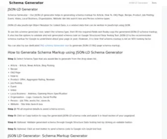 Schemagenerator.net(Our Schema.org structured data JSON) Screenshot